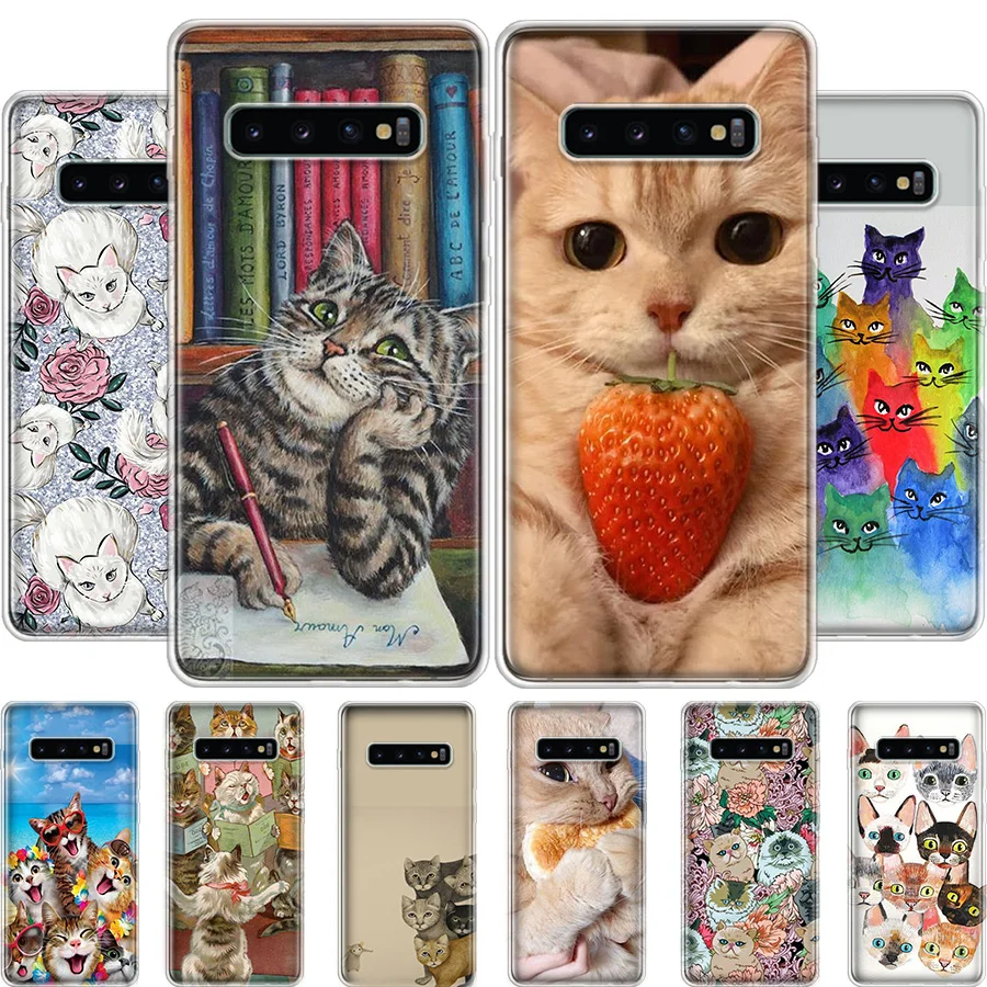 

Cat Cute Personality fashion Phone Case For Samsung A71 A70 A51 A50 5G A41 A40 A31 A30 A21S A20E Galaxy A11 A10 A9 8 7 6 Plus A8