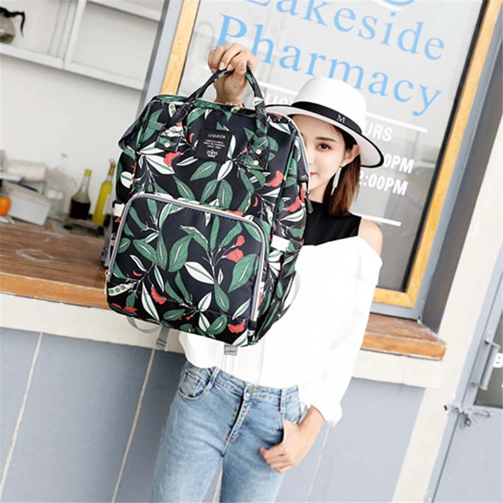 Bolsa de pa&ntilde;ales de maternidad, mochila de gran capacidad para cochecito de beb&eacute;, bolso de lactancia para mam&aacute;, cambiador de pa&ntilde;ales para el cuidado del beb&eacute;, 35 colores-4