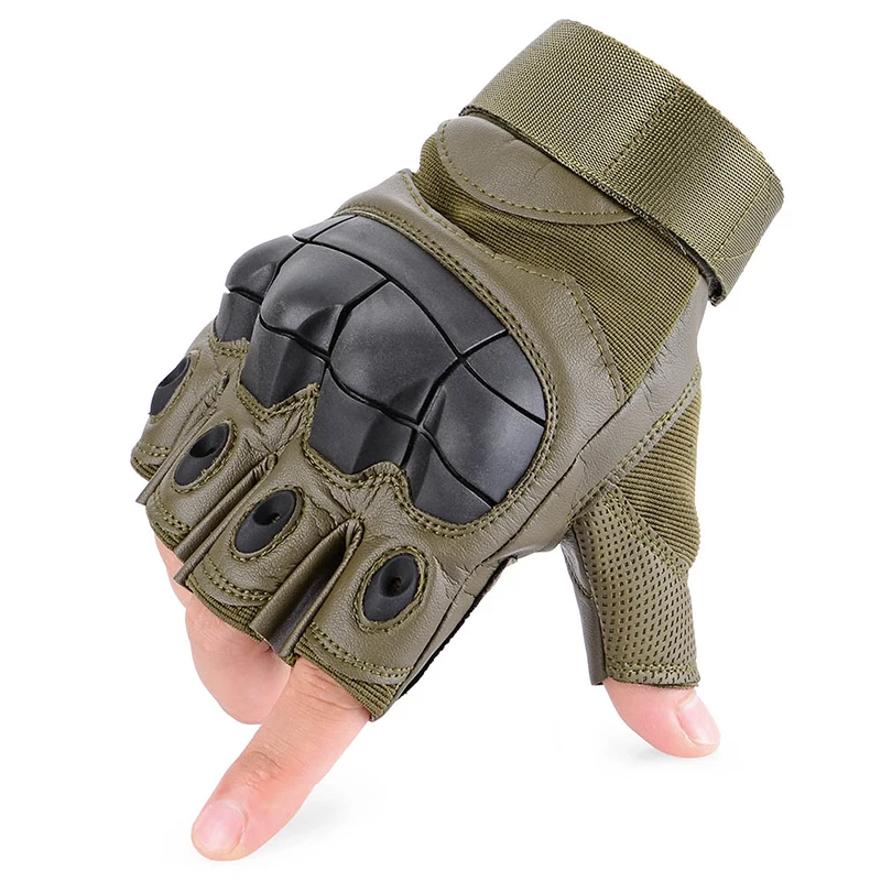 

Motorcycle Half Finger Glove Touch Screen PU Leather Motorbike Cross Guantes Moto mujer Fingerless Riding Biker Protective Gear