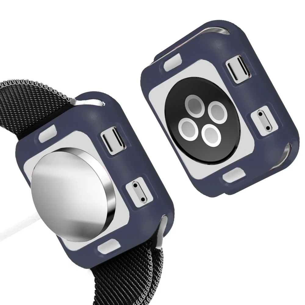 Однотонная одежда матовый чехол для Apple Watch 1/2/3/4 спортивная мягкая силиконовая