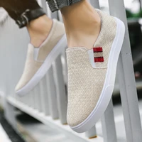 summer mens casual shoes korean fashion linen mens shoes mens trendy shoes mens board shoes with breathable cloth shoes