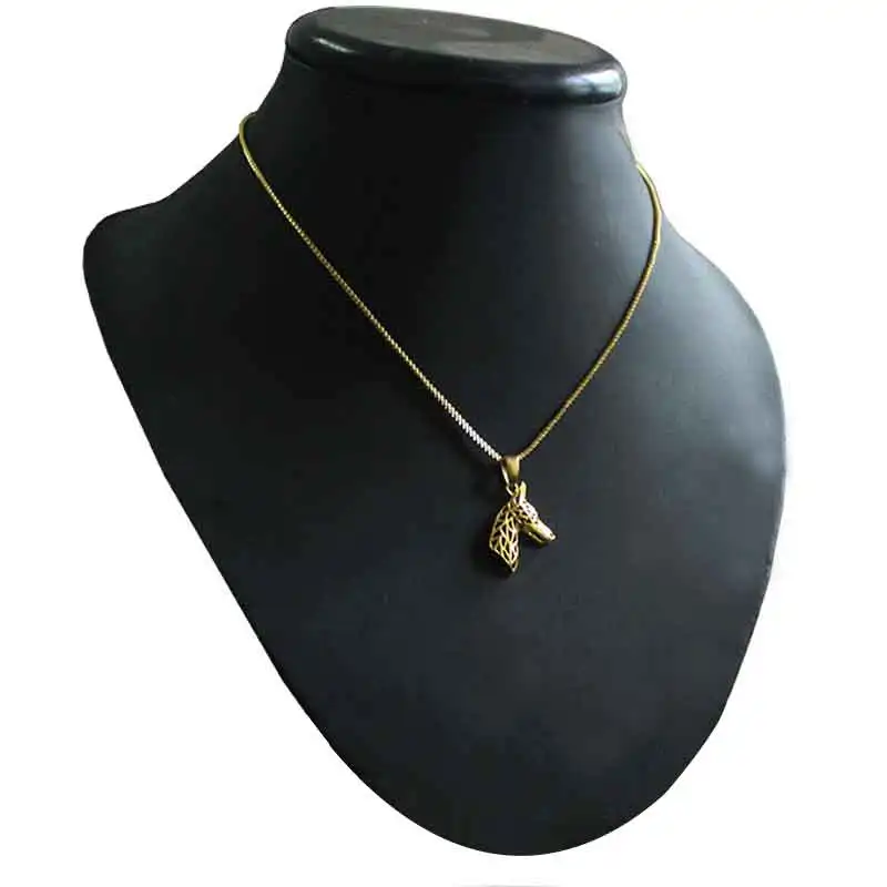 Doberman ювелирные изделия Собака Золотой цвет кулон ожерелья в виде животных для