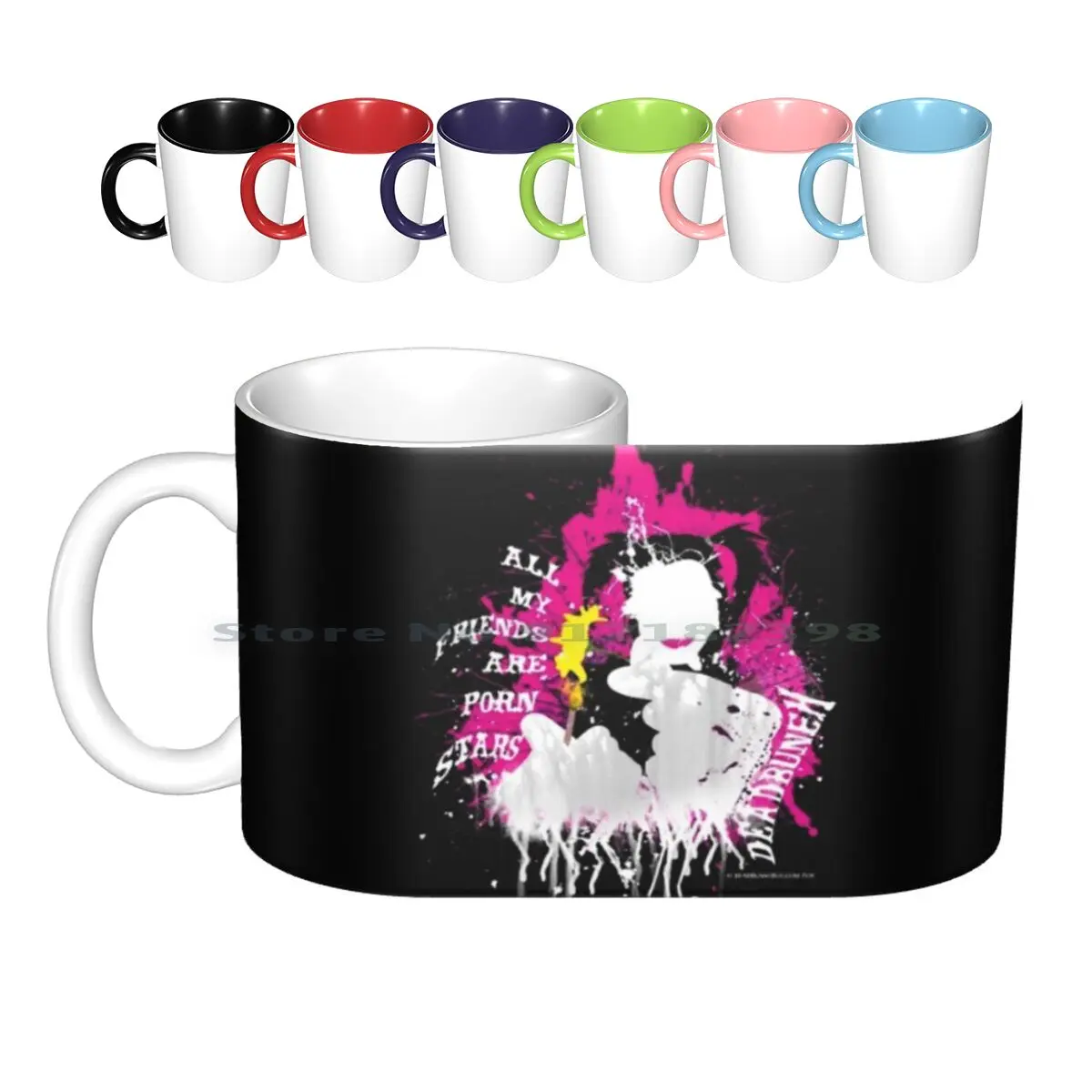 

Deadbunneh-Nym·pho·ma·ni·ac-Bella ( Black ) Ceramic Mugs Coffee Cups Milk Tea Mug Bunny Burlesque Cabaret Dark Deadbunny