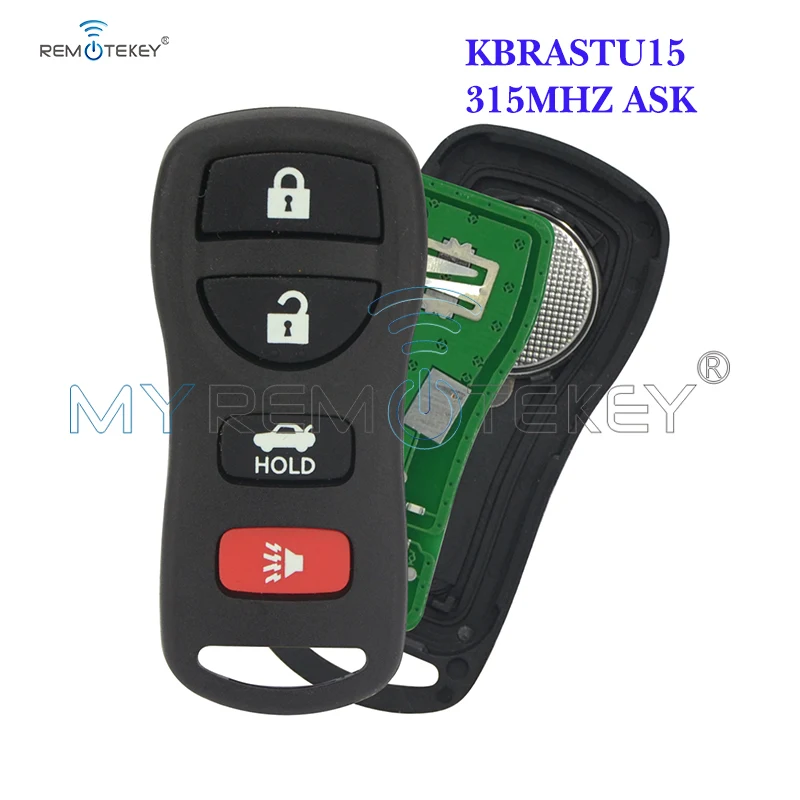 Дистанционный брелок Remtekey для Nissan Key KBRASTU15 4 кнопки 315 МГц Altima Maxima 350Z Armada