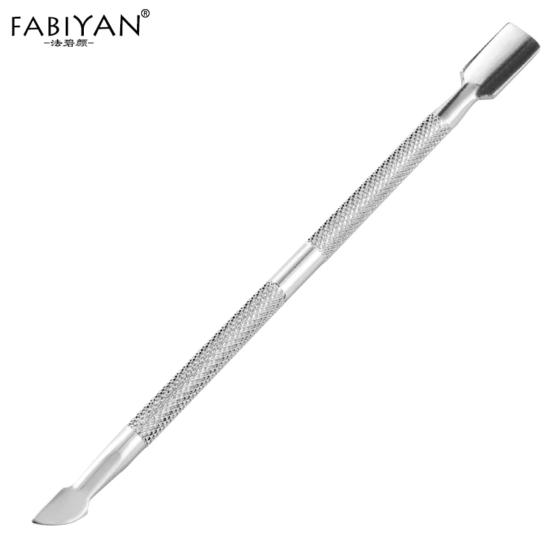 2-сторонний разветвитель нейл-арта Нержавеющая сталь кутикулы Ложка-толкатель