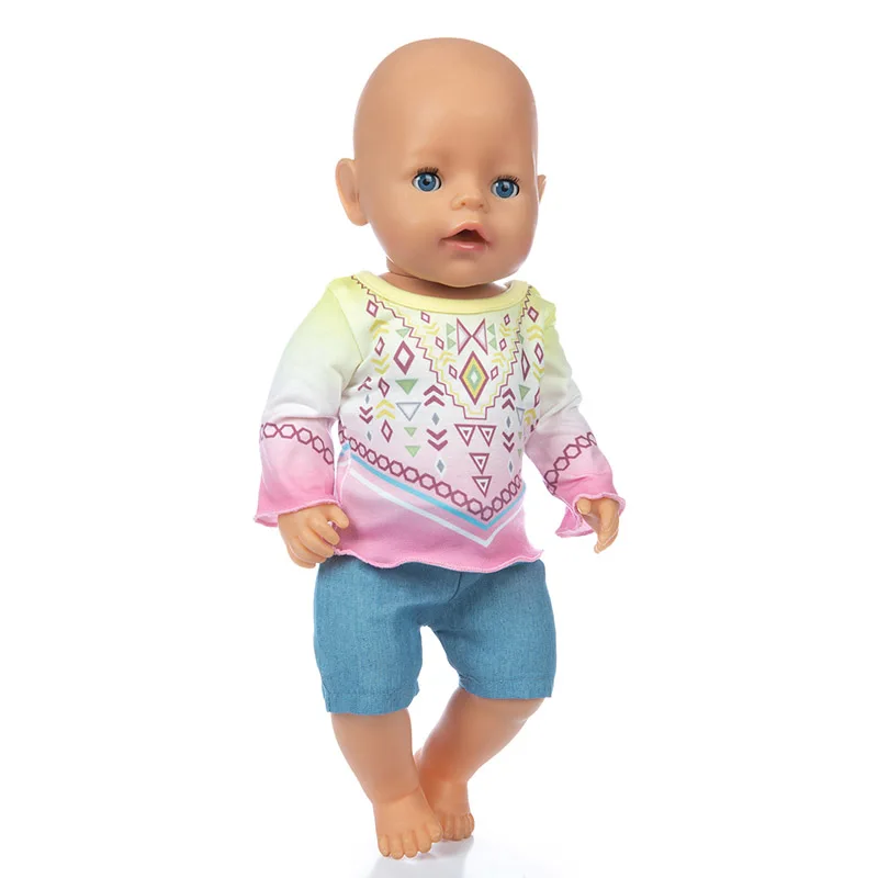 18-дюймовая Одежда для кукол девочек розовое белое фиолетовое кружевное