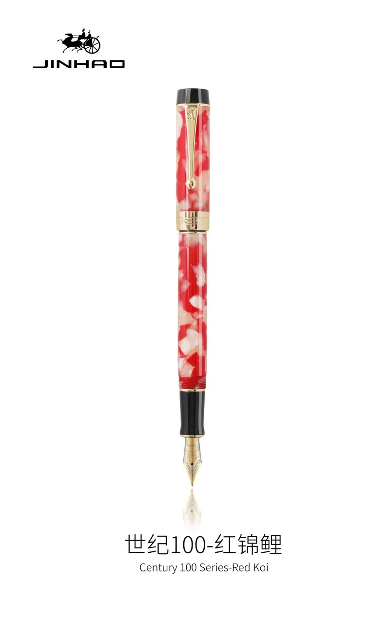 Jinhao 100 Centennial каучуковая авторучка EF/F 18KGP M/изогнутое перо 0 5/1 мм с конвертером