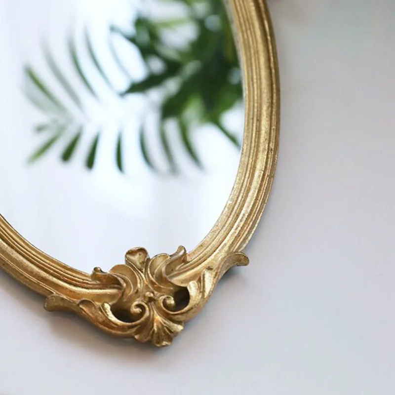 

Exquisite Makeup Mirror Hanging Mirror Vintage Bathroom Mirror Gifts for Woman Lady MJ