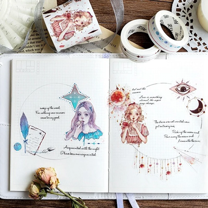 Бронзирующая японская бумажная лента Girl creator дневник сделай сам бумажные ленты