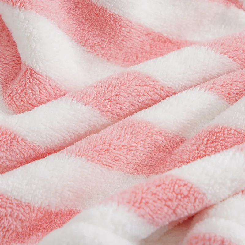 

New style striped dry hair towel women absorbent quick-drying microfiber hair drying turban