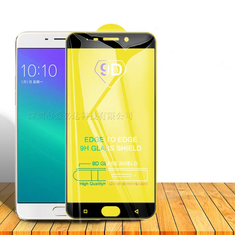 

9D cell phone Protective Tempered Glass Full Screen Protector Glass For OPPO R9 R9Plus R9S R9Splus R11 R11Plus R11S R11Splus R15