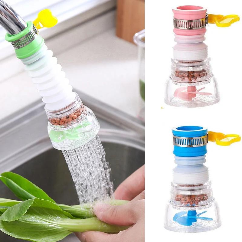 

Rotatable Extendable Faucet Filter Water-saving Medical Stone Filter Vegetable Washing Splash-proof Shower Kitchen Accessories