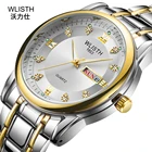 Мужские часы, стальные водонепроницаемые кварцевые наручные часы с двойным календарем, Классические деловые часы в стиле ретро, немеханические часы