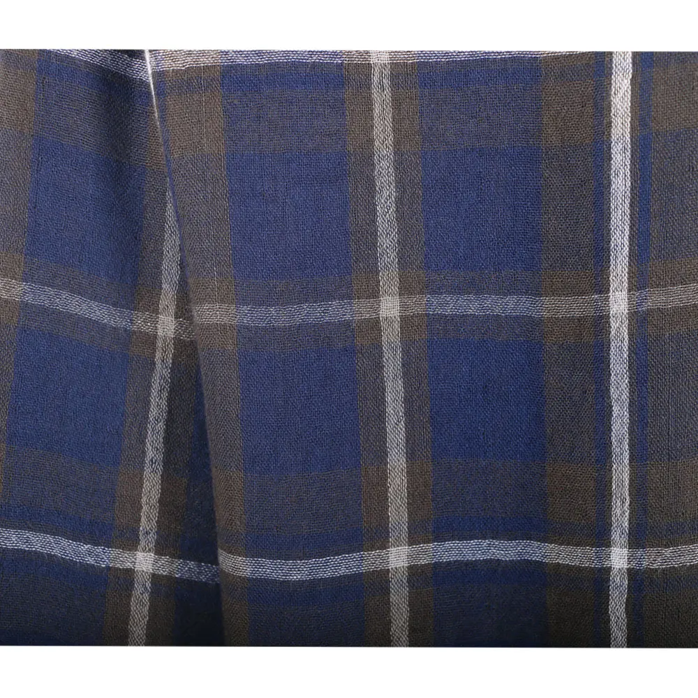 Дизайнерский вязаный зимний и весенний женский шарф в клетку теплые хлопковые