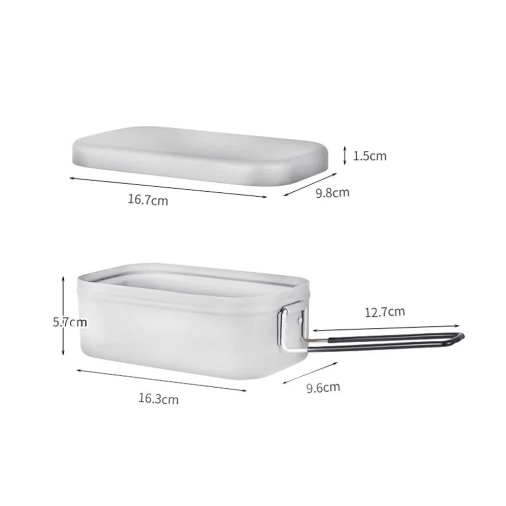 

1pc Outdoor Bento Lunch Box Steaming Rack Food Container Camping Picnic Travel