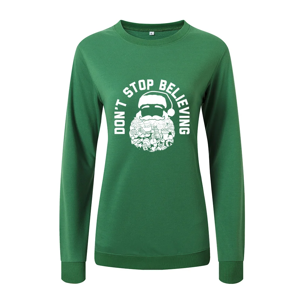 

Women Hoodies Sweatshirts Tops Female Casual Pullovers Letter Dont Stop Believing Print Sweatshirt Spring Autumn Hoodie Pullover
