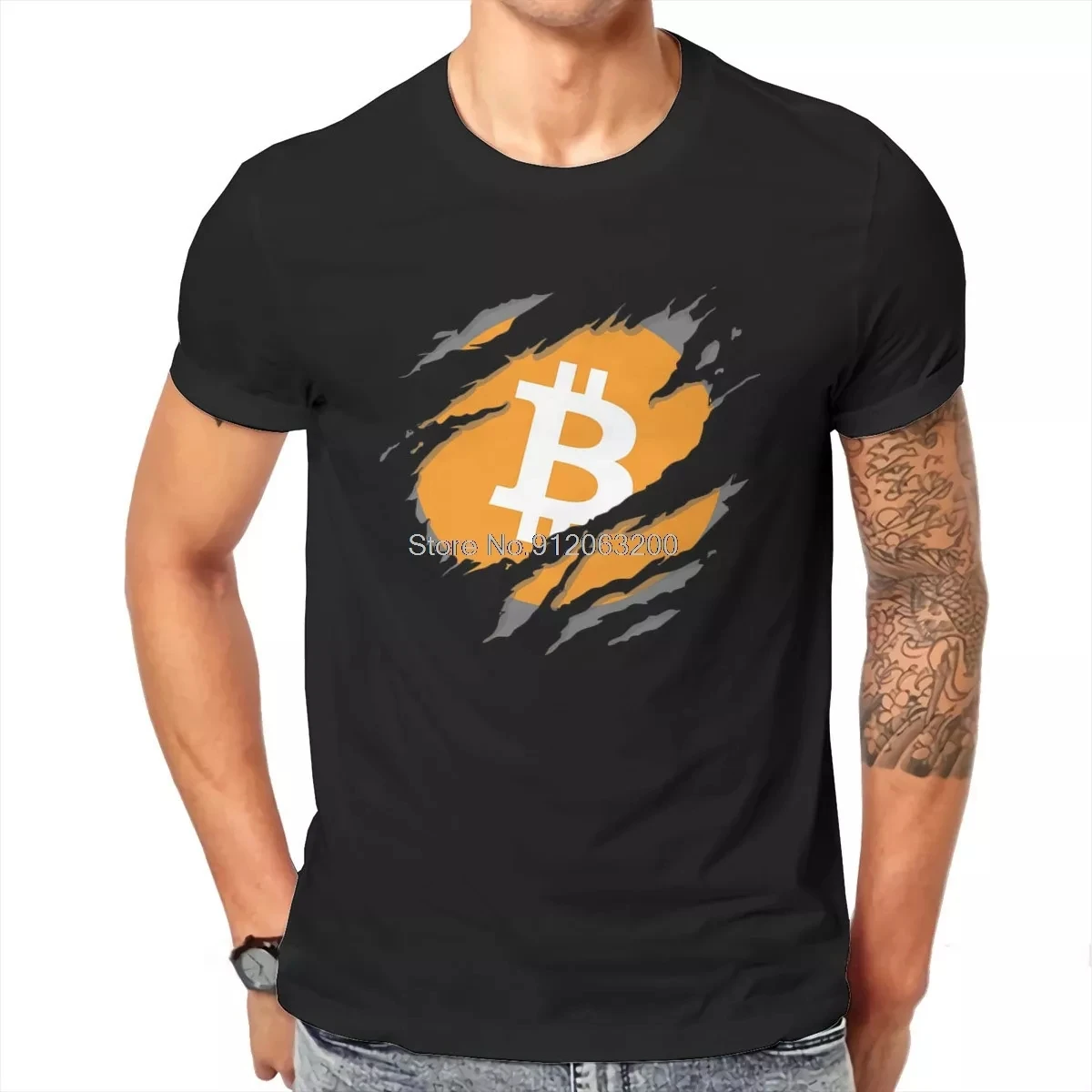 

Cryptocurrency Crypto Miner Bitcoin BTC And Crypto Design TShirt Men Alternative Plus Size Punk T Shirt