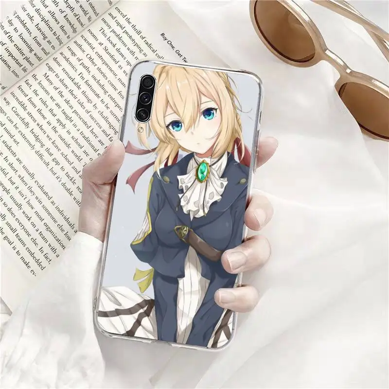 

Violet Evergarden Phone Case Transparent for Samsung s9 s10 s20 Huawei honor P20 P30 P40 xiaomi note mi 8 9 pro lite plus
