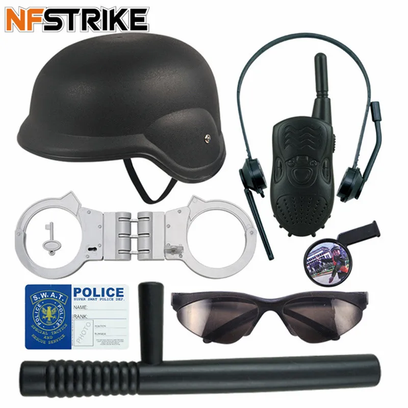 NFSTRIKE, 8 шт., Детский комплект для ролевых игр, полицейский, нарядный, игровой набор, полицейский, игровой набор для детей, новинка