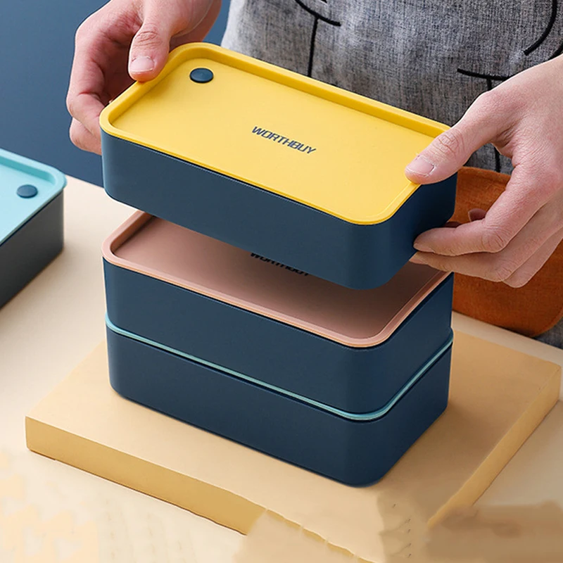 

Portable Lunch Box For Kids School Microwave Plastic Bento Box Food Container