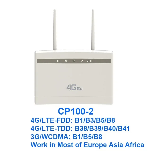 TianJie 4G LTE Wifi роутер CPE ретранслятор модем Мобильная точка доступа беспроводной широкополосный с SIM Солт Wi fi роутер шлюз - Цвет: CP100-2