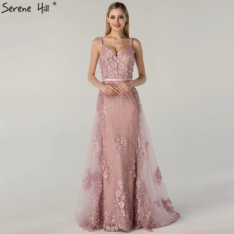 Женское вечернее платье с юбкой годе пикантное на тонких бретельках цветами со