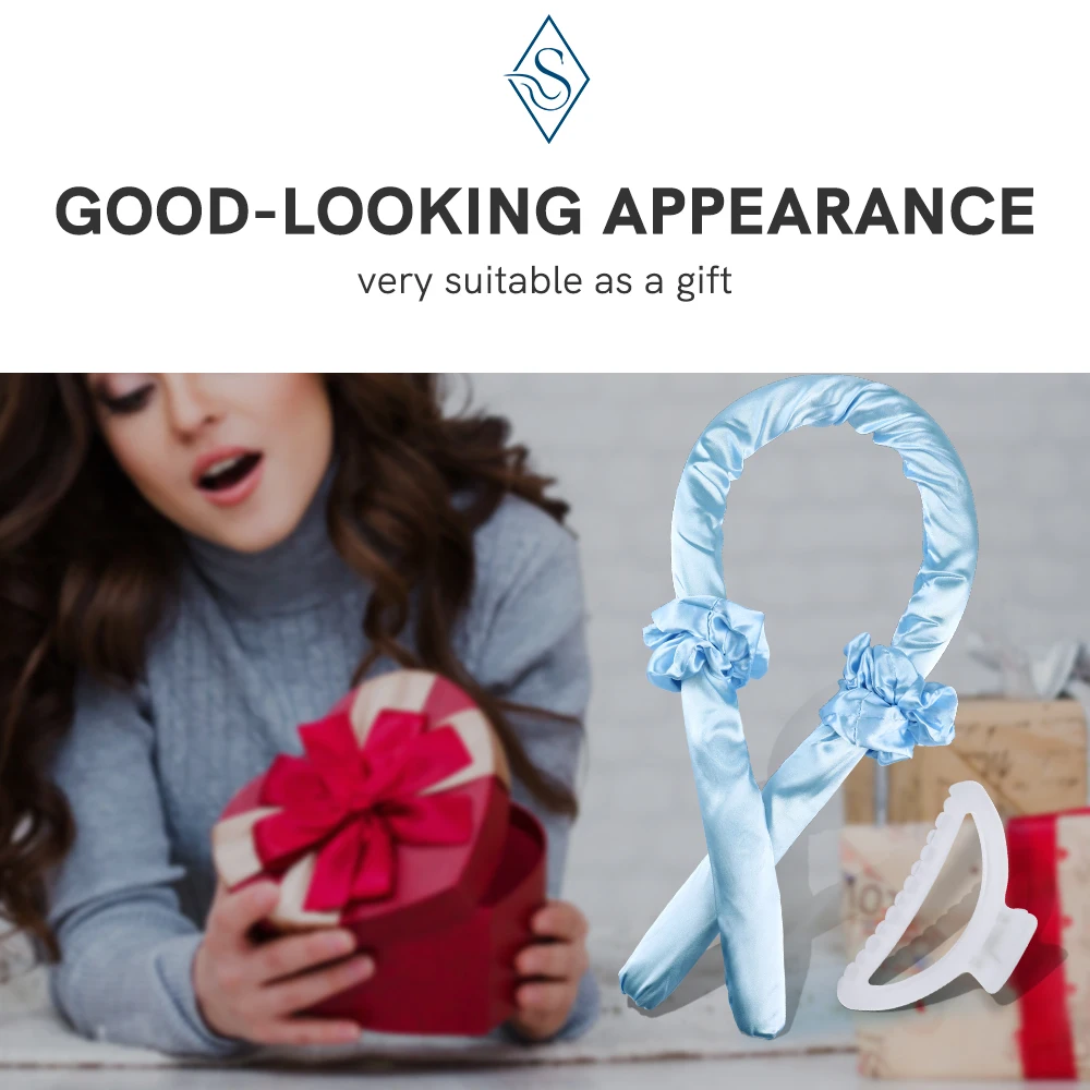 Плойка для завивки волос без нагрева мисс Салли шёлковый ролик мягкая сна