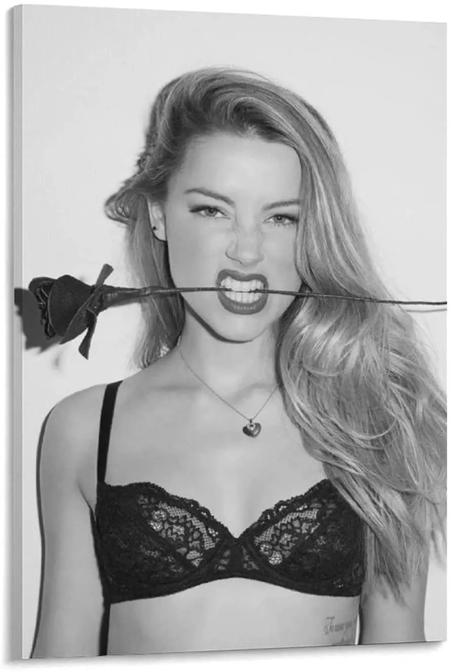 

Amber Heard Sexy Lady Fashion Poster Room Aesthetic Poster Print Art Wall Painting Canvas Posters Gifts Modern Bedroom Decor