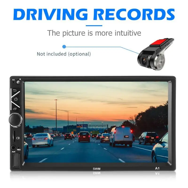 A3 2 DIN Android WiFi gps FM MP5 плеер 7 дюймов RCA аудио выход подключаемый сабвуфер автомобиля в тире стерео Bluetooth
