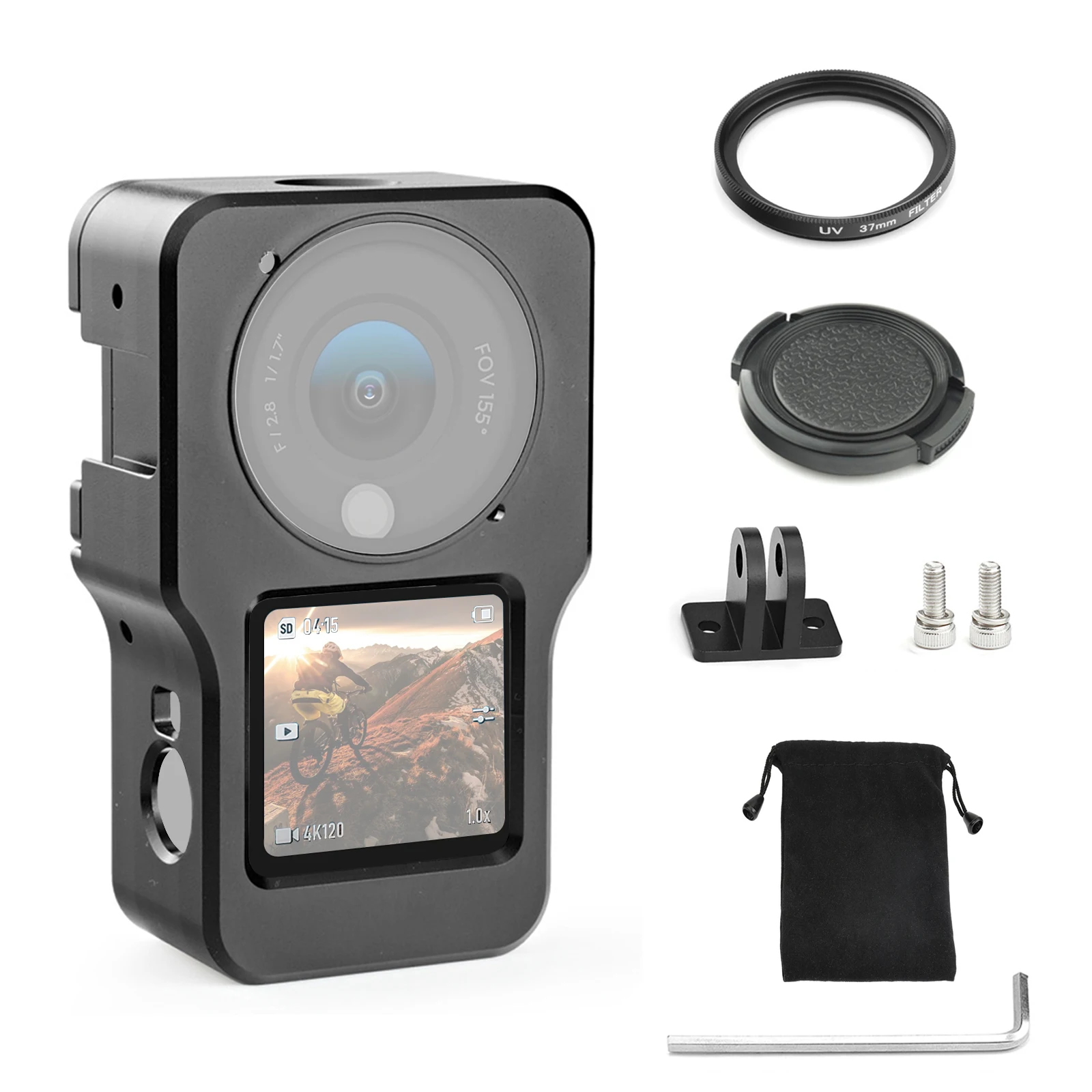 Чехол из алюминиевого сплава для DJI Action 2 Защитная Крышка корпуса + адаптер