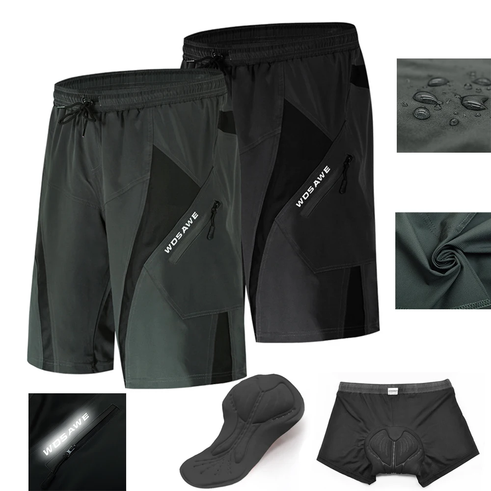 Мужские велосипедные шорты WOSAWE свободные спортивные для езды на горном