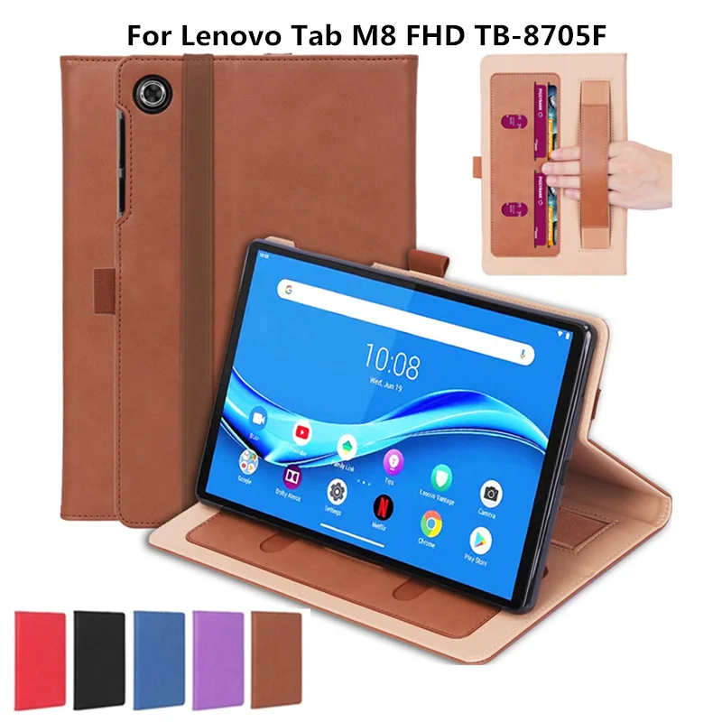 

Чехол для планшета Lenovo Tab M8 FHD TB-8705F TB-8705N TB-8705X Premium, кожаный чехол-книжка для M8 HD TB-8505X TB-8505F