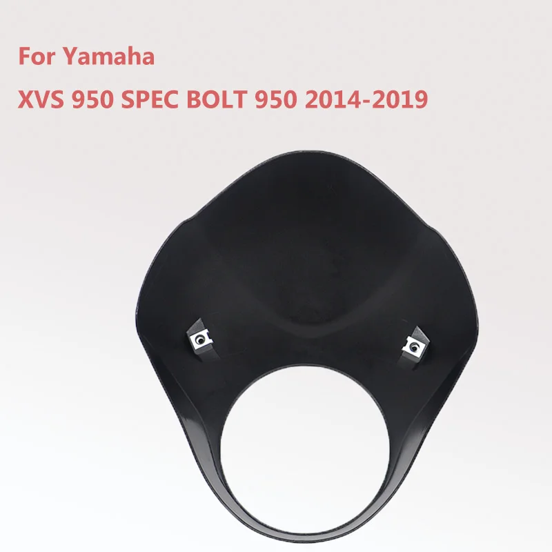 

For Yamaha XVS 950 SPEC BOLT 950 2014-2019 Motorcycle Black Windshield Headlight Fairing Cover Deflector Visor