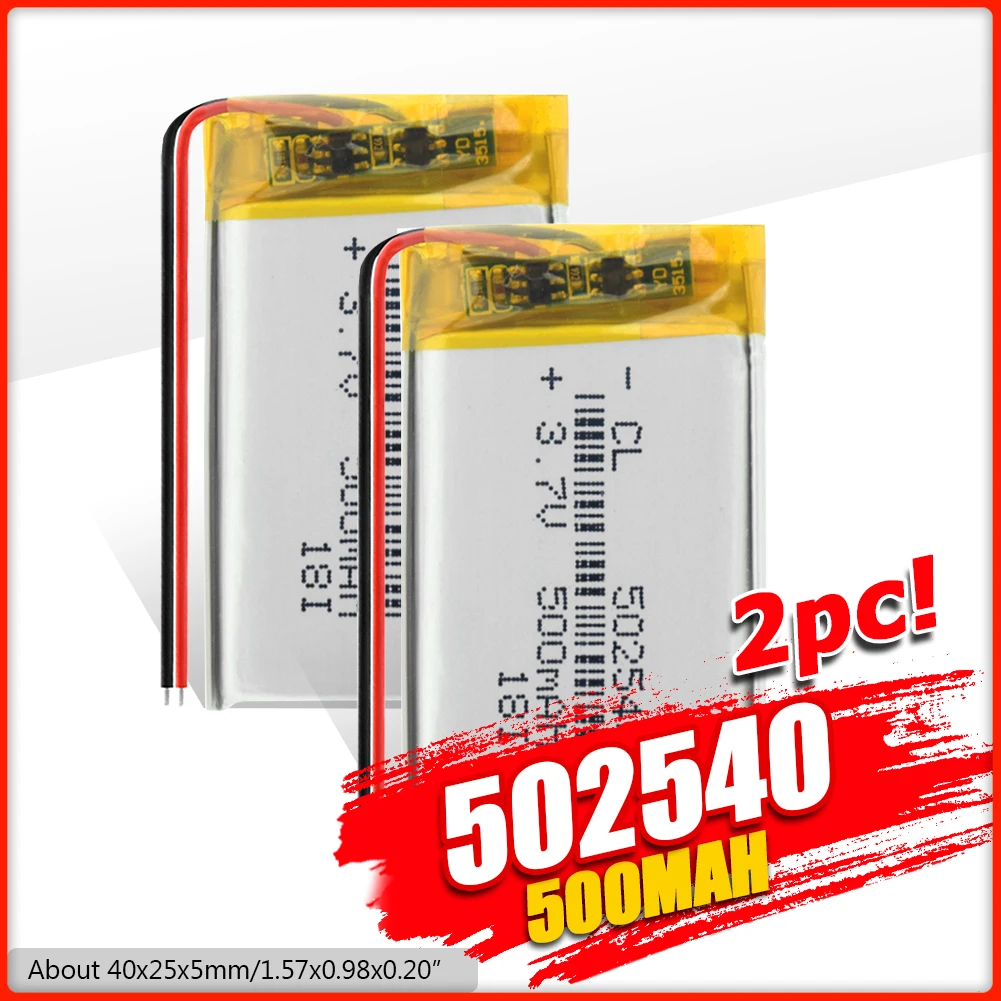 3 7 V 500mAh 502540 литий полимерный Li Po перезаряжаемый DIY Аккумулятор с печатной платой