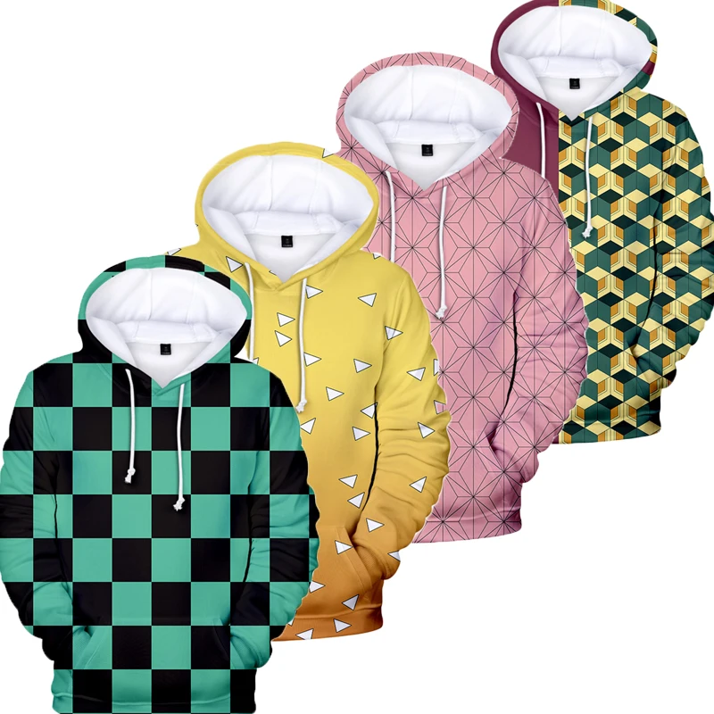 

Мужская и Женская осенне-зимняя куртка Верхняя одежда Аниме демон Slayer Tanjiro Kamado Косплей Костюм Толстовка с капюшоном C35K