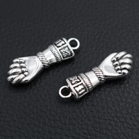 4pcs 3d hands pendants hands of knight charms hands of samurai charmshands of power charms diy metal jewelry accessories