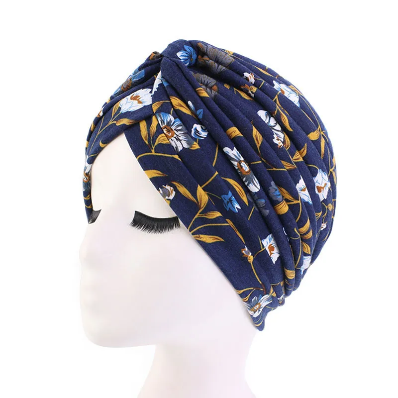 2020 Forehead cross Inner caps for hijab bonnet Fashion print cotton muslim turban Africa wrap head scarf Inner hijabs turbante