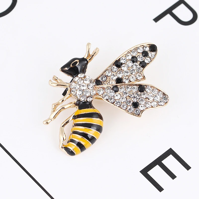 1 шт. Брошь Стразы в виде пчелы | Украшения и аксессуары