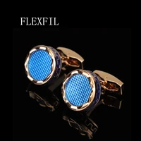 flexfil luxury shirt cufflinks for mens brand cuff buttons cuff links gemelos high quality round wedding abotoaduras jewelry