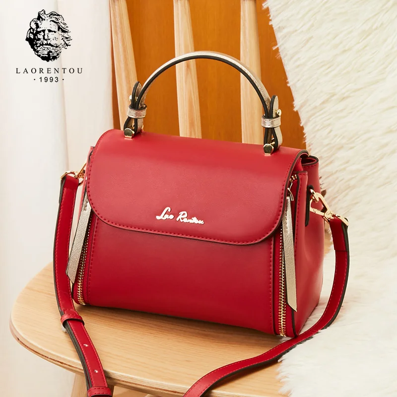 Женская сумка-тоут LAORENTOU из мягкой воловьей кожи с откидной крышкой | Багаж и