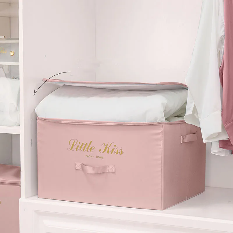 

Foldable Clothes Storage Box Underwear Socks Quilt Blanket Wardrobe Organizer Large Capacity Toy Sundries Case Home Accessories