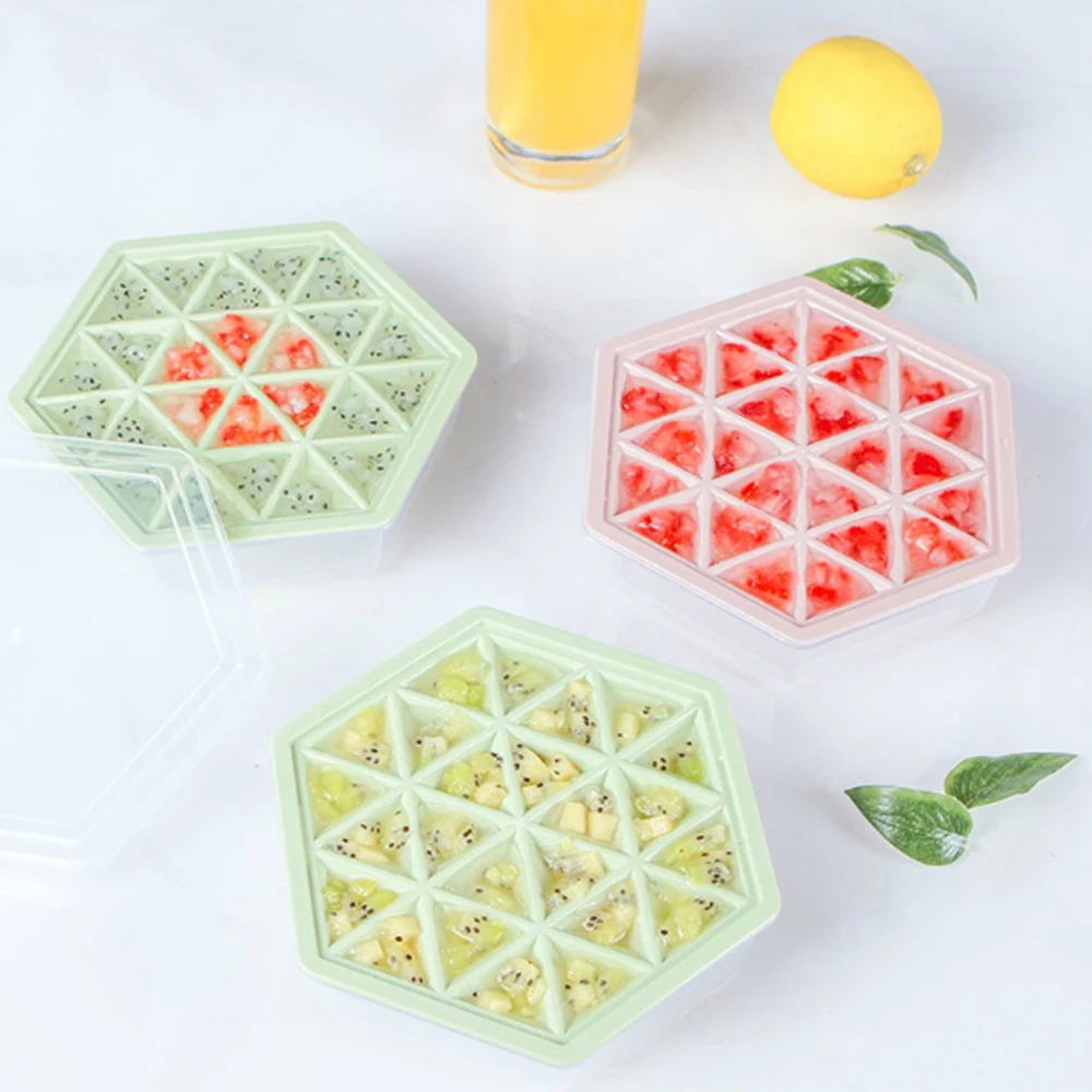 

DIY Hexagon Ice Cube Mould 24 Grids Popsicle Molds Ice Cream Mold PP Ice Cube Tray Kitchen Accessories High-Quality Durable