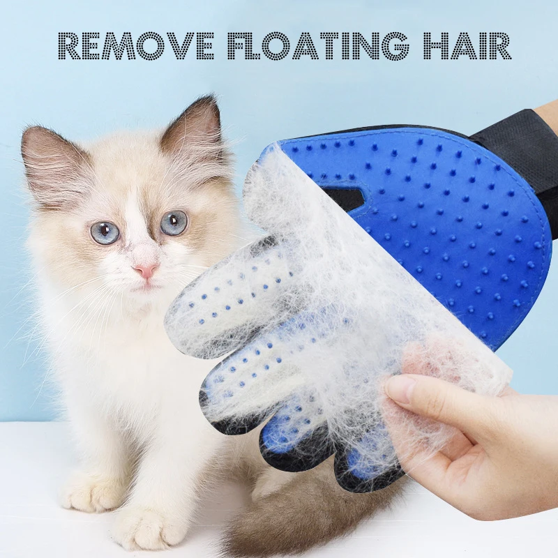 

Перчатка для груминга кошек, силиконовая расческа для вычесывания и удаления шерсти у собак, массажные перчатки для вычесывания шерсти