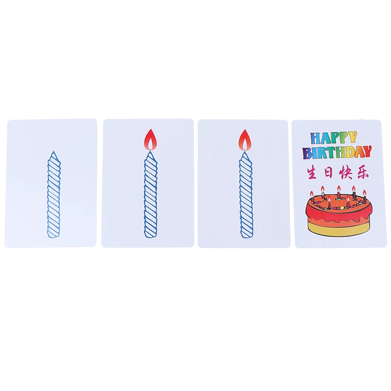 4 шт./лот с днем рождения карты Группа предсказание волшебный трюк волшебные дети