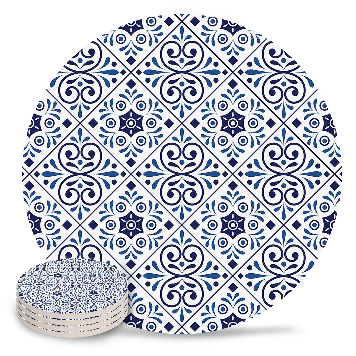 Классический старинная керамическая плитка фиолетовый деревенский Настольная