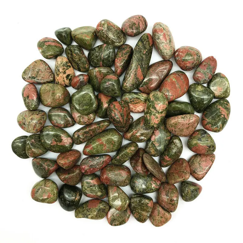 

Хит продаж, натуральный гравий unakite, полированные зеркальные камни для украшения