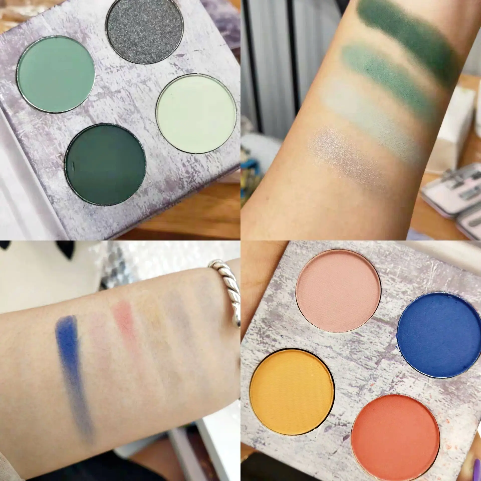 2019 Блеск Мерцающий 4 Цвета Палитра теней для век стойкий водонепроницаемый