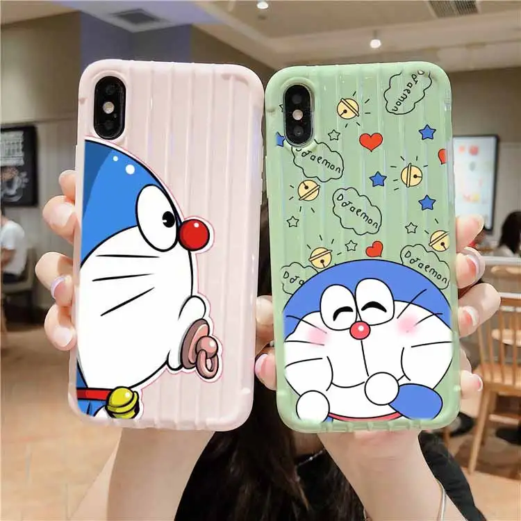 Чемодан на колесиках Gambar Doraemon текстурный чехол для телефона iPhone 11 Pro Max X XS MAX 8 7 6S Plus