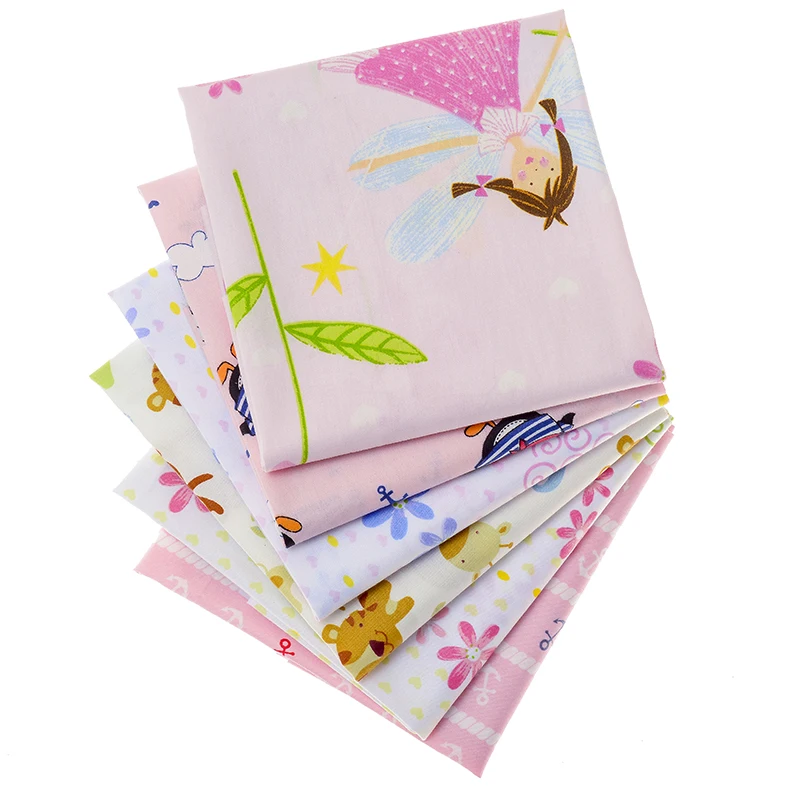 Новый розовый мультфильм серии хлопчатобумажной швейной ткани подушки ткани. DIY