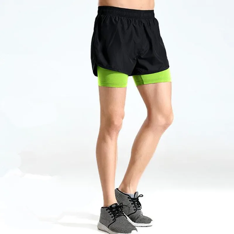 2 в 1 Женская быстросохнущая одежда для фитнеса йоги тренировок спортивная облегающие трико бега